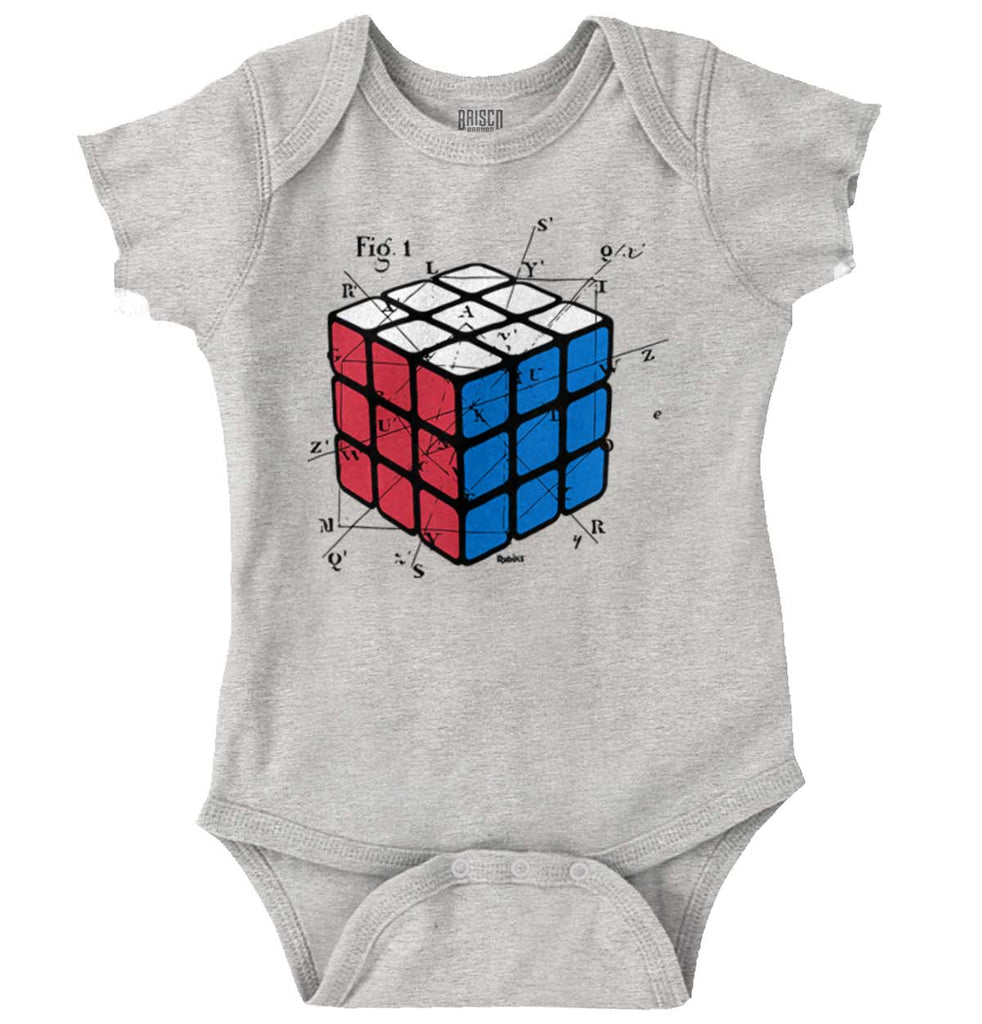 Rubiks Calculation Romper Bodysuit-Direct To Garment Print-Brisco Baby