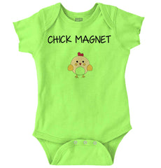 Chick Magnet Romper Bodysuit-Direct To Garment Print-Brisco Baby