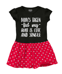 Aunt is Single Baby Polka Dot Skirt Dress-Direct To Garment Print-Brisco Baby