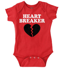 Heart Breaker Romper Bodysuit-Direct To Garment Print-Brisco Baby