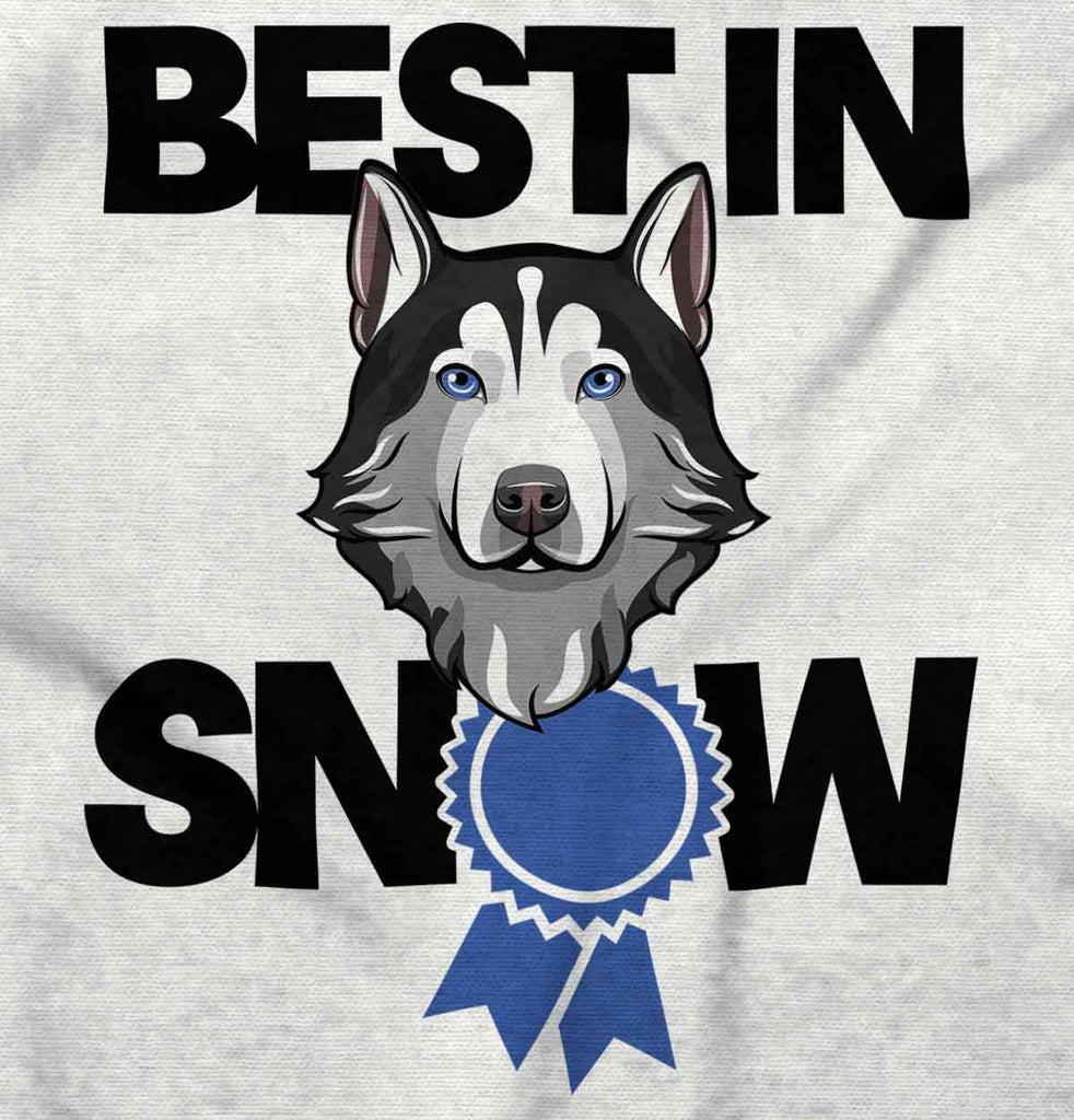 Snow Dog Infant Baby Bib-Direct To Garment Print-Brisco Baby
