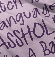 Watch The Language Infant Baby Bib-Direct To Garment Print-Brisco Baby