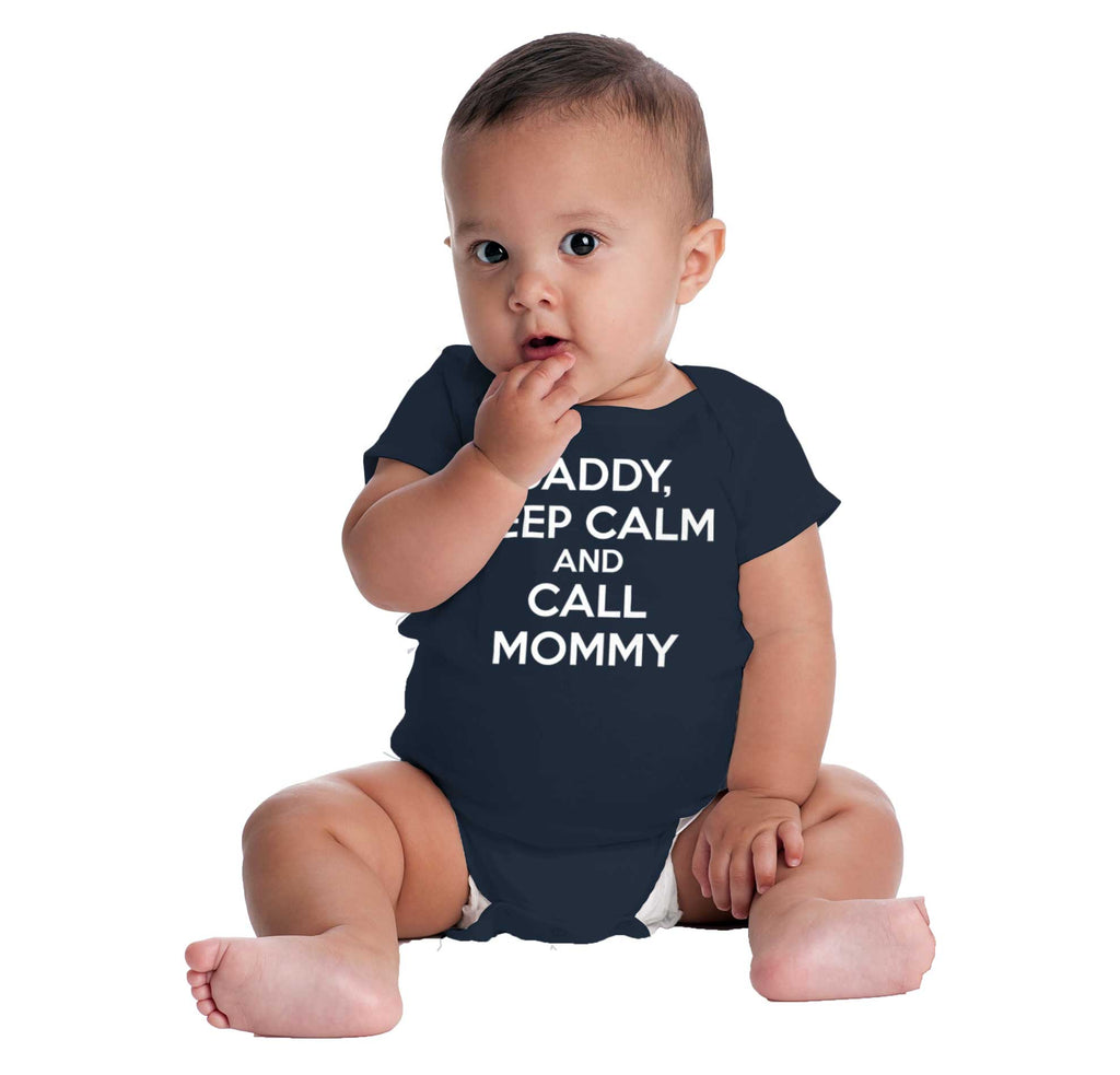 Call Mommy Romper Bodysuit-Direct To Garment Print-Brisco Baby