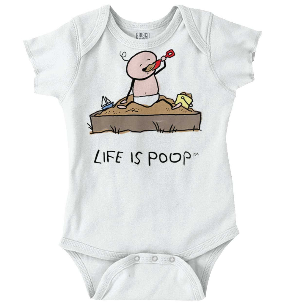 Eating Sand Romper Bodysuit-Direct To Garment Print-Brisco Baby
