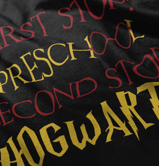 Preschool Hogwarts Romper Bodysuit-Direct To Garment Print-Brisco Baby