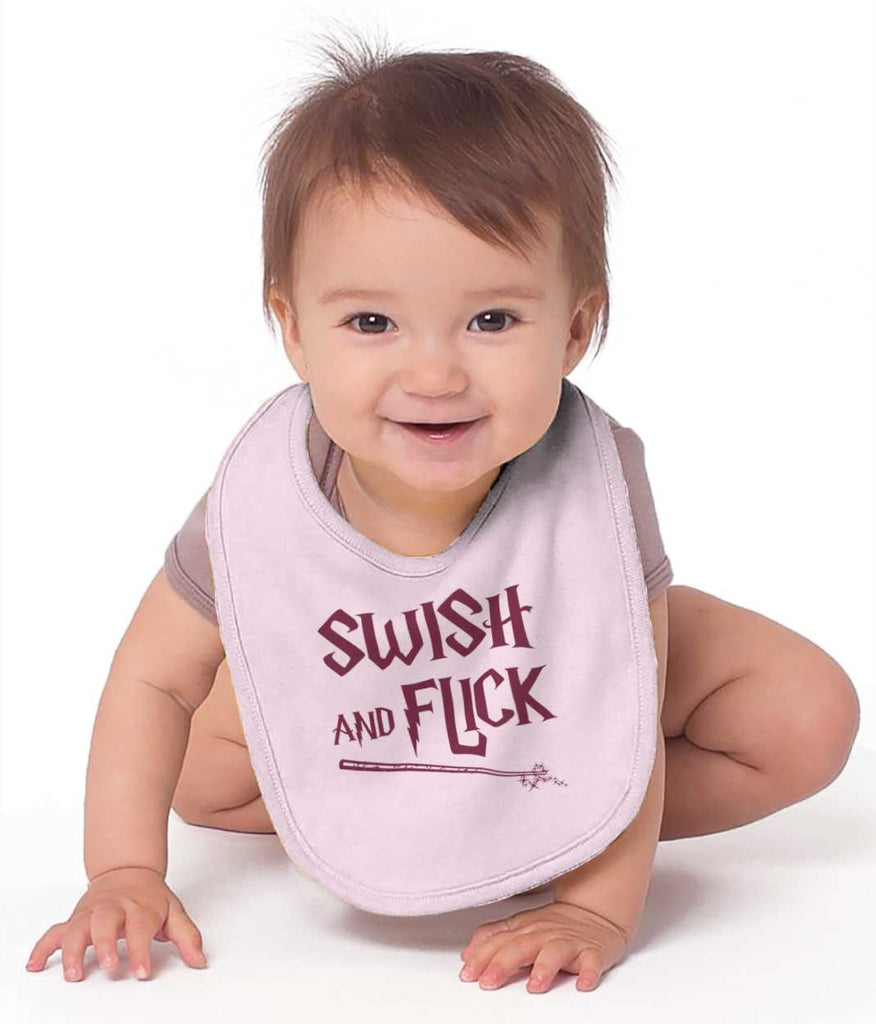 Swish And Flick Infant Baby Bib-Direct To Garment Print-Brisco Baby