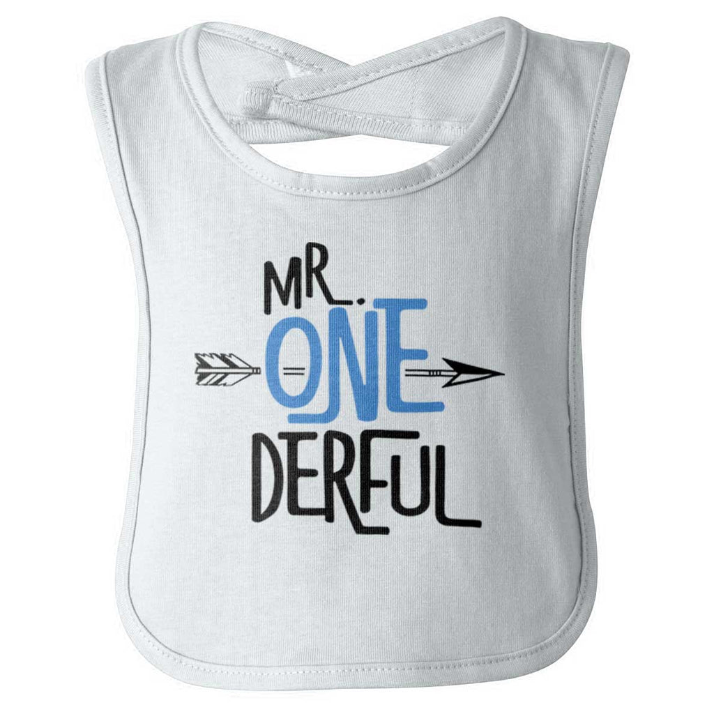 Mr. Onederful Infant Baby Bib-Direct To Garment Print-Brisco Baby