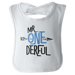 Mr. Onederful Infant Baby Bib-Direct To Garment Print-Brisco Baby