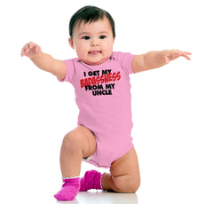 Badass Uncle Romper Bodysuit-Direct To Garment Print-Brisco Baby