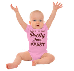 Pretty Face Romper Bodysuit-Direct To Garment Print-Brisco Baby