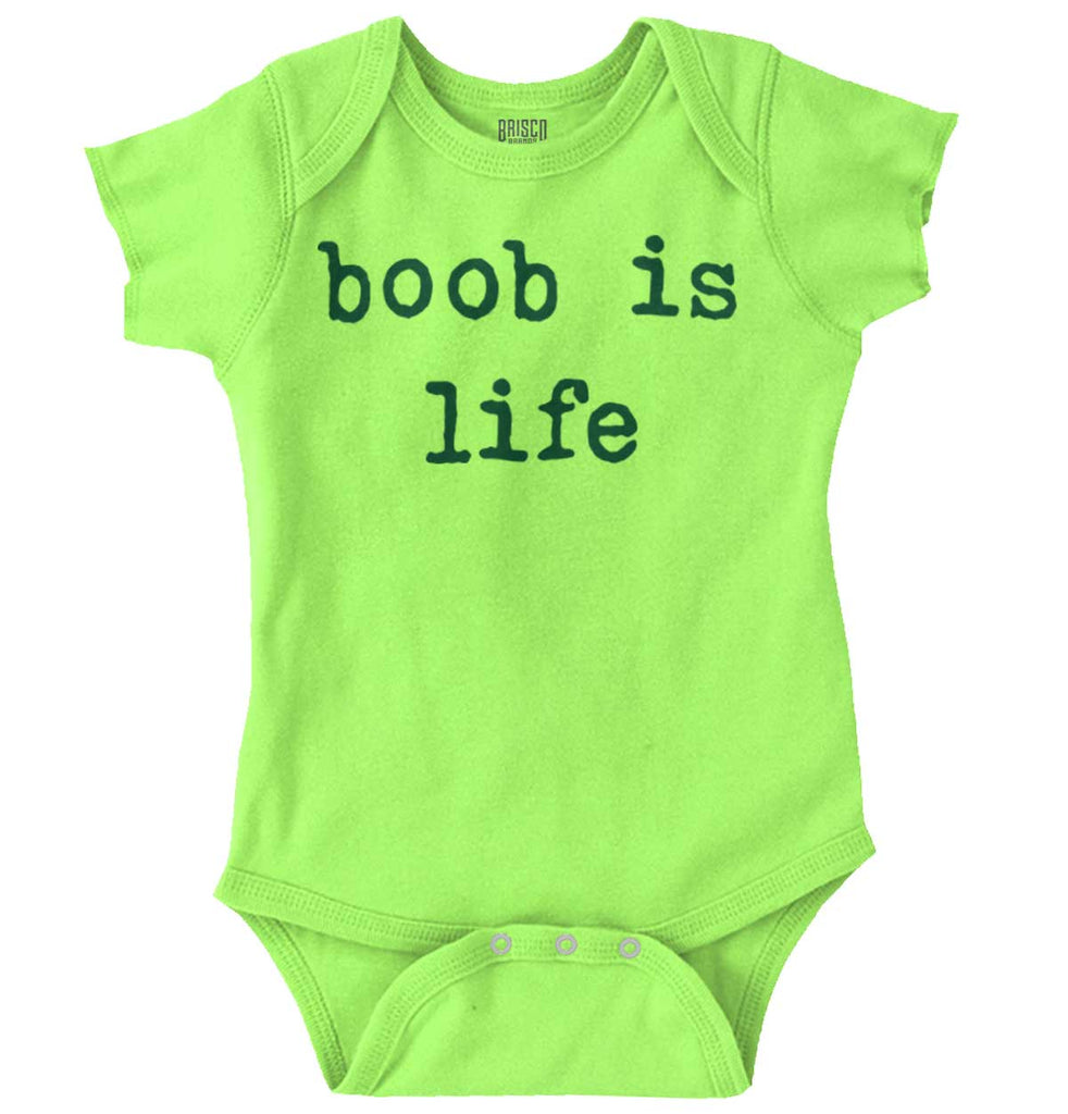 Boob Is Life Romper Bodysuit-Direct To Garment Print-Brisco Baby