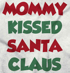 Mommy Kissed Santa Claus Infant Baby Bib-Direct To Garment Print-Brisco Baby