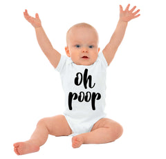 Oh Poop Romper Bodysuit-Direct To Garment Print-Brisco Baby