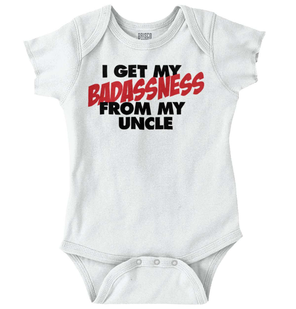 Badass Uncle Romper Bodysuit-Direct To Garment Print-Brisco Baby