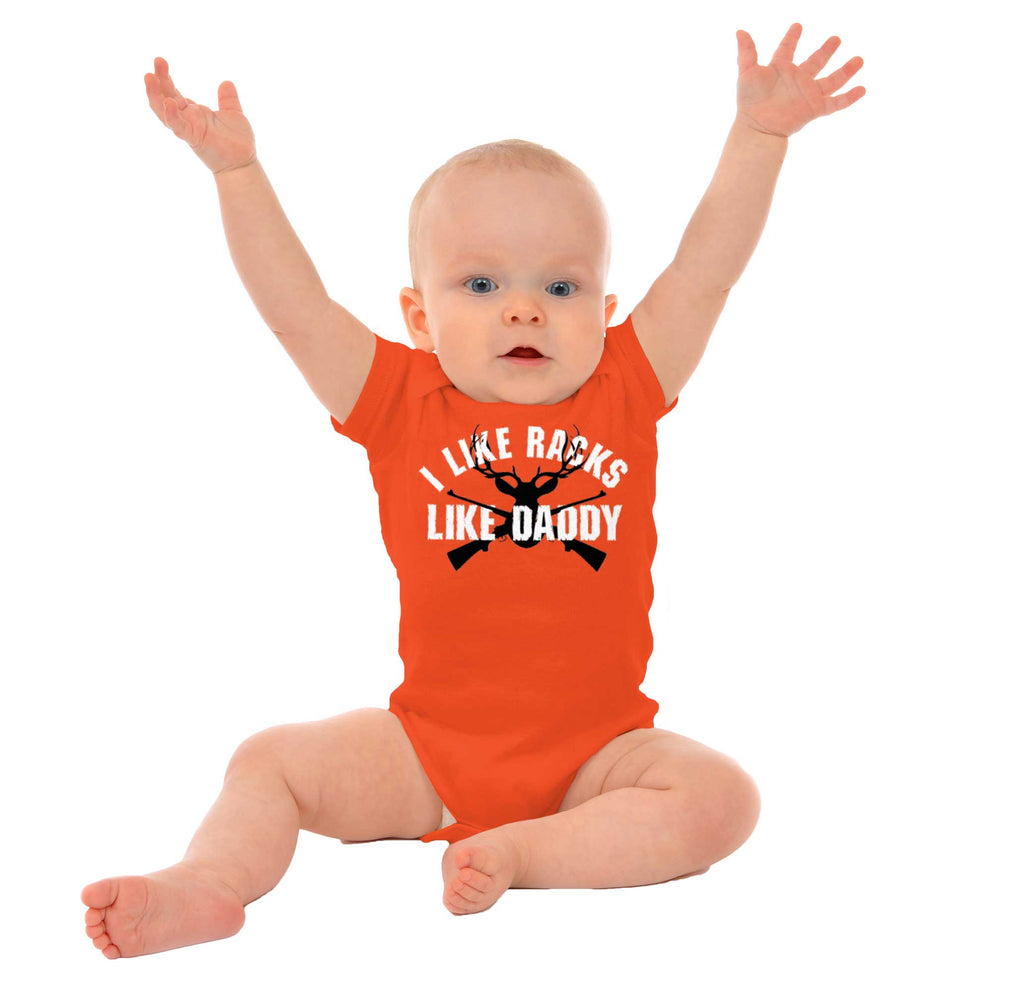 I Like Racks Like Daddy Romper Bodysuit-Direct To Garment Print-Brisco Baby
