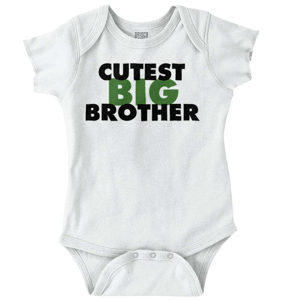 Cutest Big Brother Romper Bodysuit-Direct To Garment Print-Brisco Baby