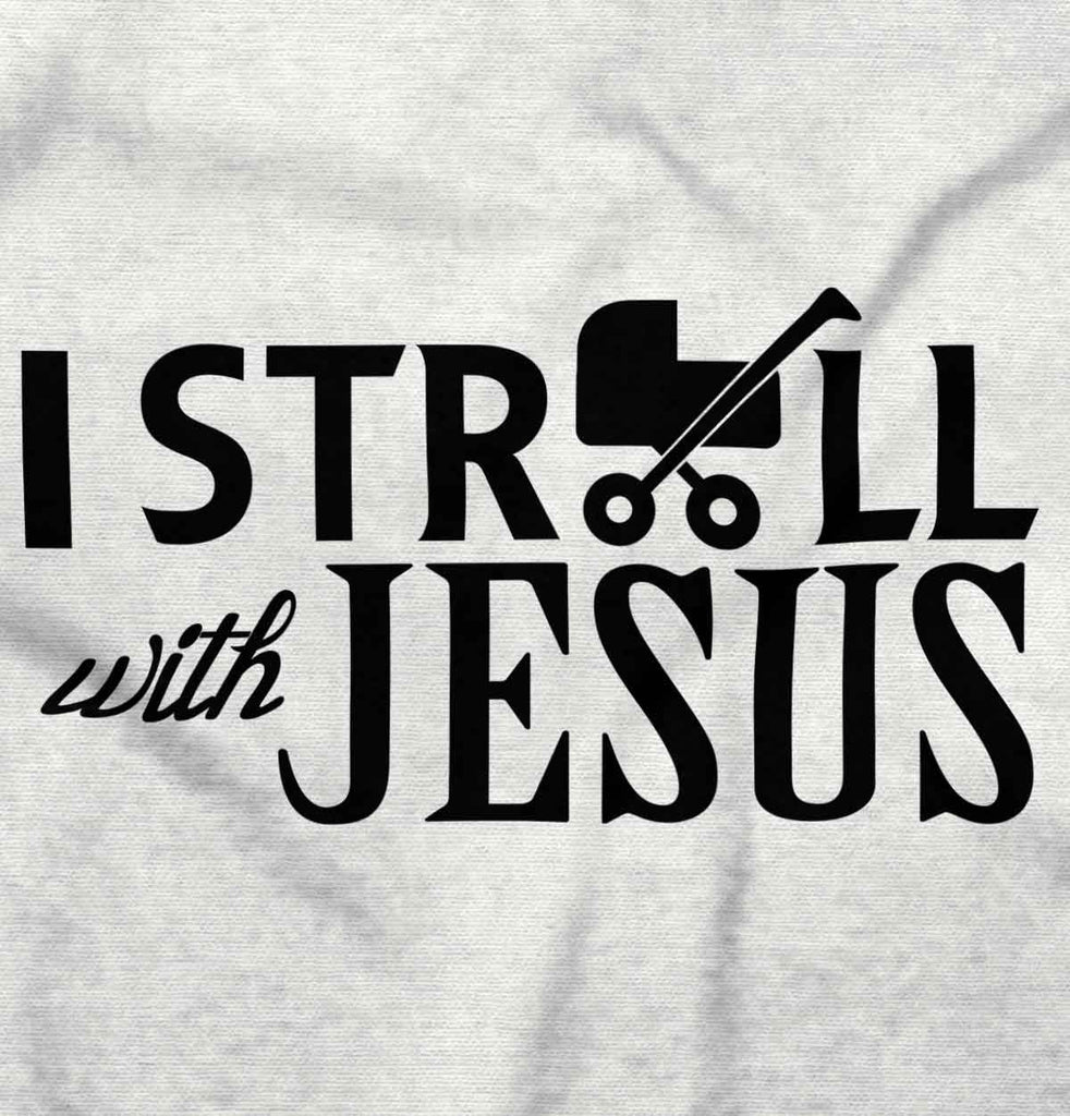 Stroll With Jesus Romper Bodysuit-Direct To Garment Print-Brisco Baby