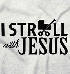 Stroll With Jesus Romper Bodysuit-Direct To Garment Print-Brisco Baby