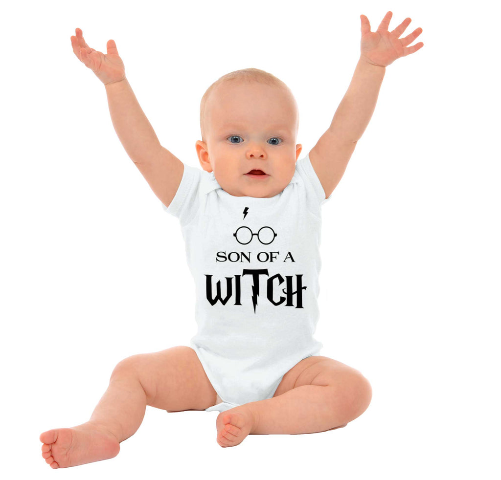 Son Of A Witch Romper Bodysuit-Direct To Garment Print-Brisco Baby