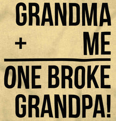 One Broke Grandpa Romper Bodysuit-Direct To Garment Print-Brisco Baby