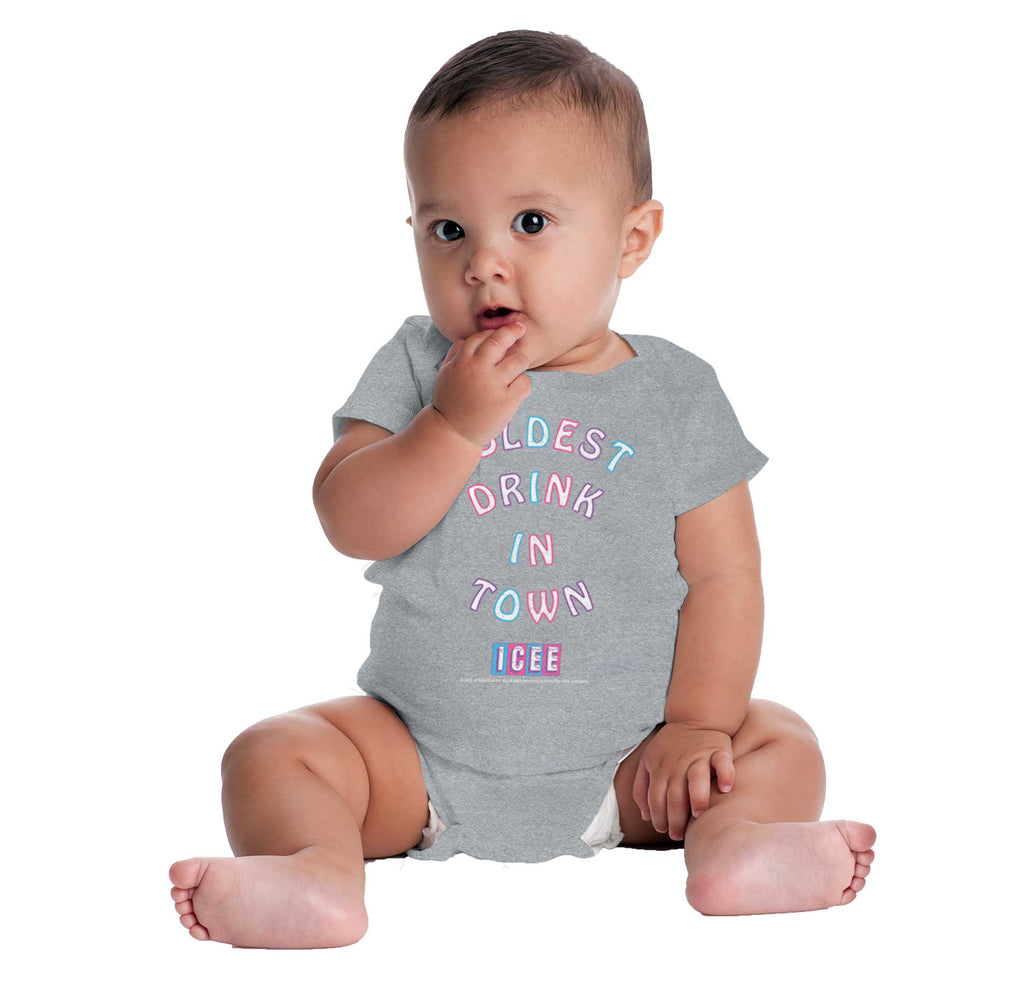 Coldest Drink In Town Romper Bodysuit-Direct To Garment Print-Brisco Baby