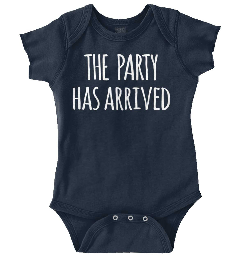 The Party Has Arrived Romper Bodysuit-Direct To Garment Print-Brisco Baby