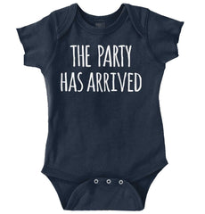 The Party Has Arrived Romper Bodysuit-Direct To Garment Print-Brisco Baby