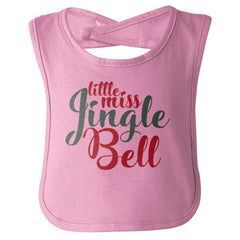 Little Miss Jingle Bell Infant Baby Bib-Direct To Garment Print-Brisco Baby