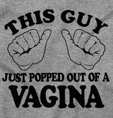 Popped Out of Vagina Romper Bodysuit-Direct To Garment Print-Brisco Baby