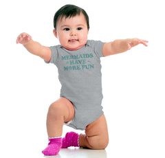 Mermaids Have More Fun Romper Bodysuit-Direct To Garment Print-Brisco Baby