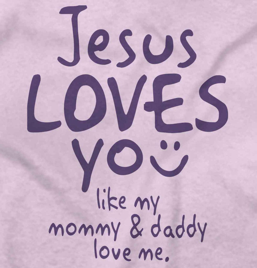 Jesus Loves You Romper Bodysuit-Direct To Garment Print-Brisco Baby