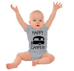 Happy Camper Romper Bodysuit-Direct To Garment Print-Brisco Baby
