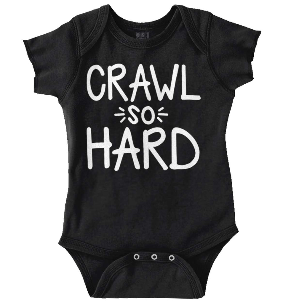 Crawl So Hard Romper Bodysuit-Direct To Garment Print-Brisco Baby