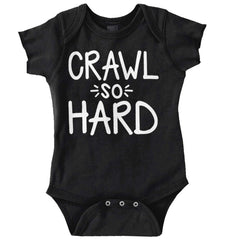 Crawl So Hard Romper Bodysuit-Direct To Garment Print-Brisco Baby