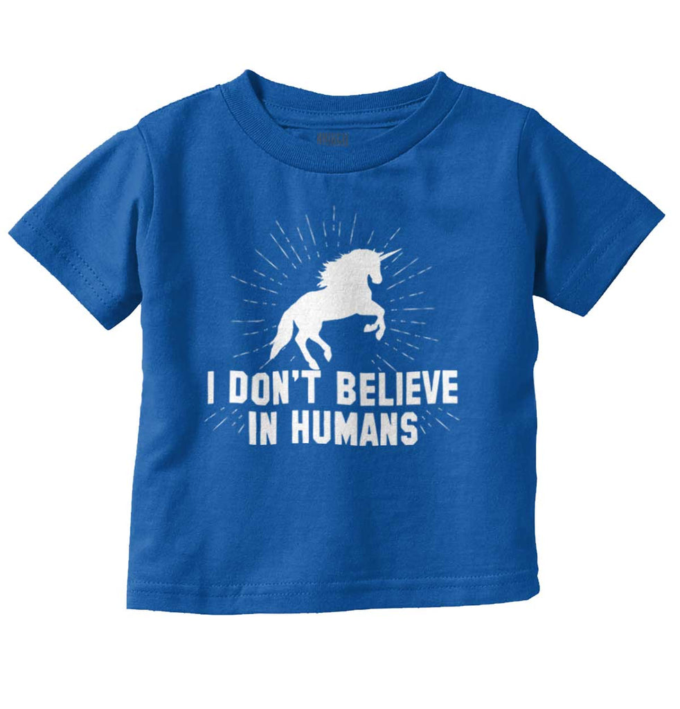 Don't Believe In Humans Infant Toddler T Shirt-Direct To Garment Print-Brisco Baby