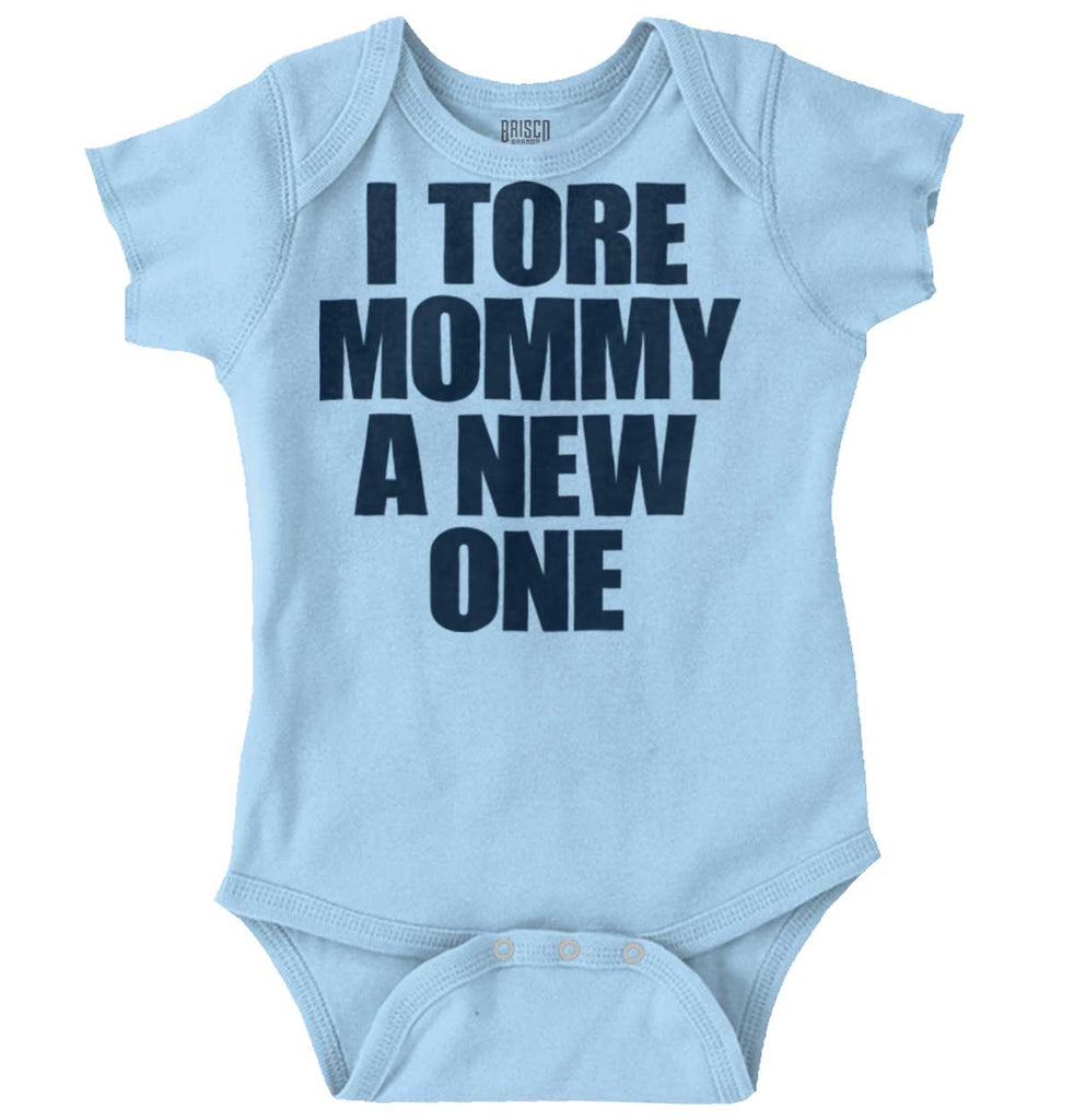 Tore Mommy A New One Romper Bodysuit-Direct To Garment Print-Brisco Baby