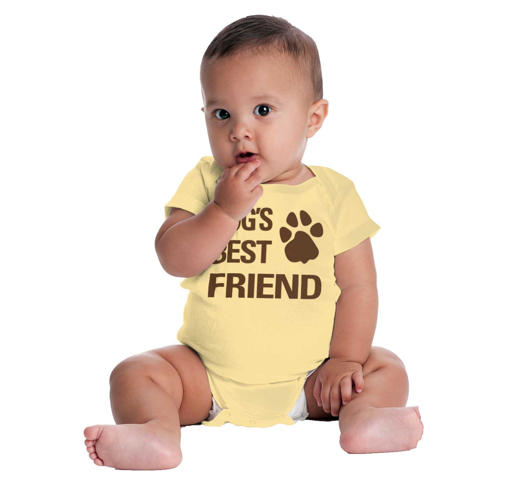 Dog's Best Friend Romper Bodysuit-Direct To Garment Print-Brisco Baby