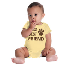 Dog's Best Friend Romper Bodysuit-Direct To Garment Print-Brisco Baby