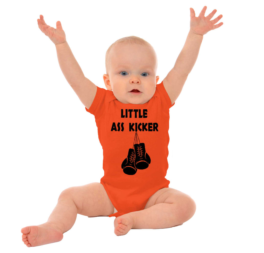 Little Ass Kicker Romper Bodysuit-Direct To Garment Print-Brisco Baby