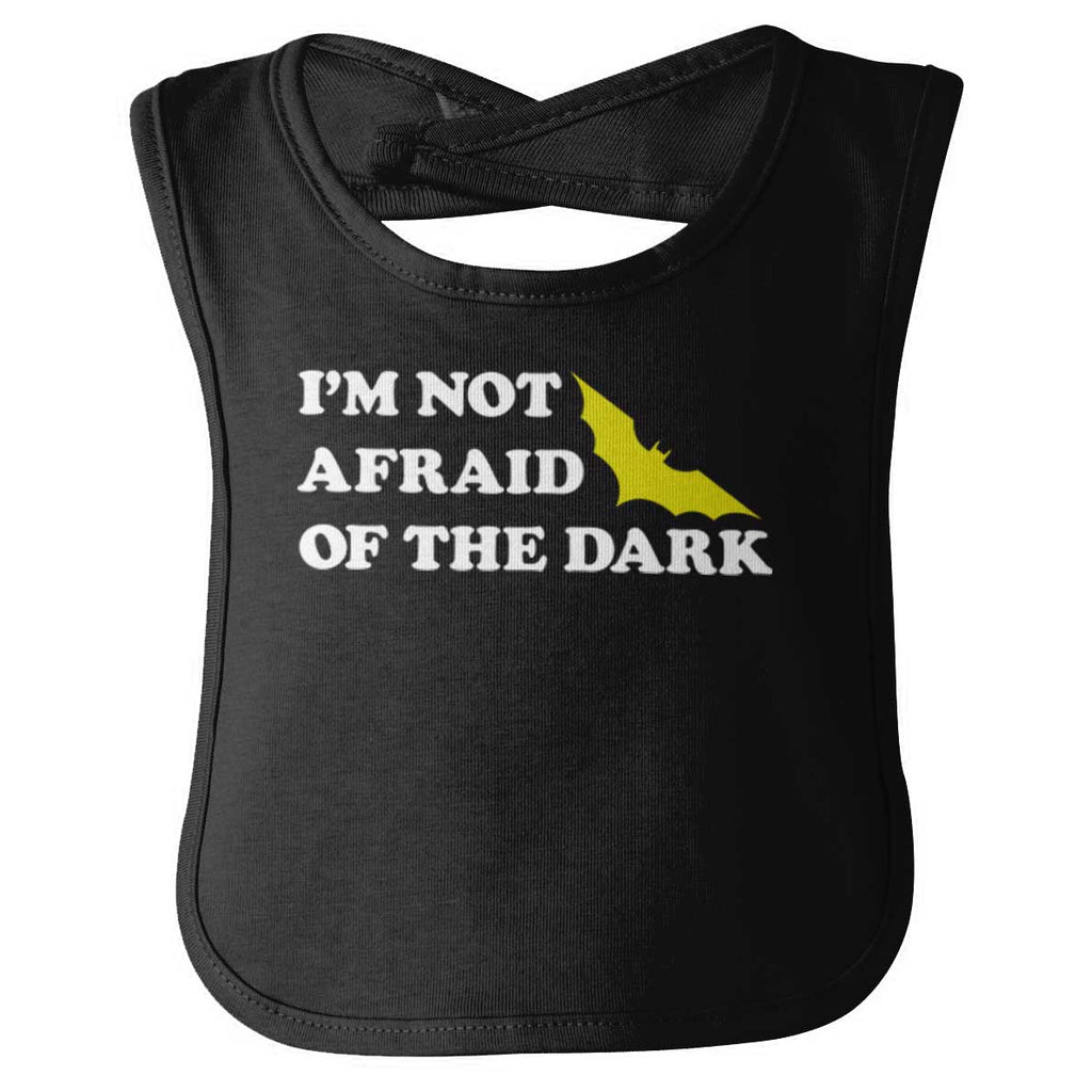 Afraid of Dark Infant Baby Bib-Direct To Garment Print-Brisco Baby
