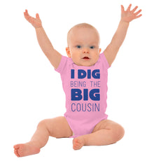 Dig Big Cousin Romper Bodysuit-Direct To Garment Print-Brisco Baby