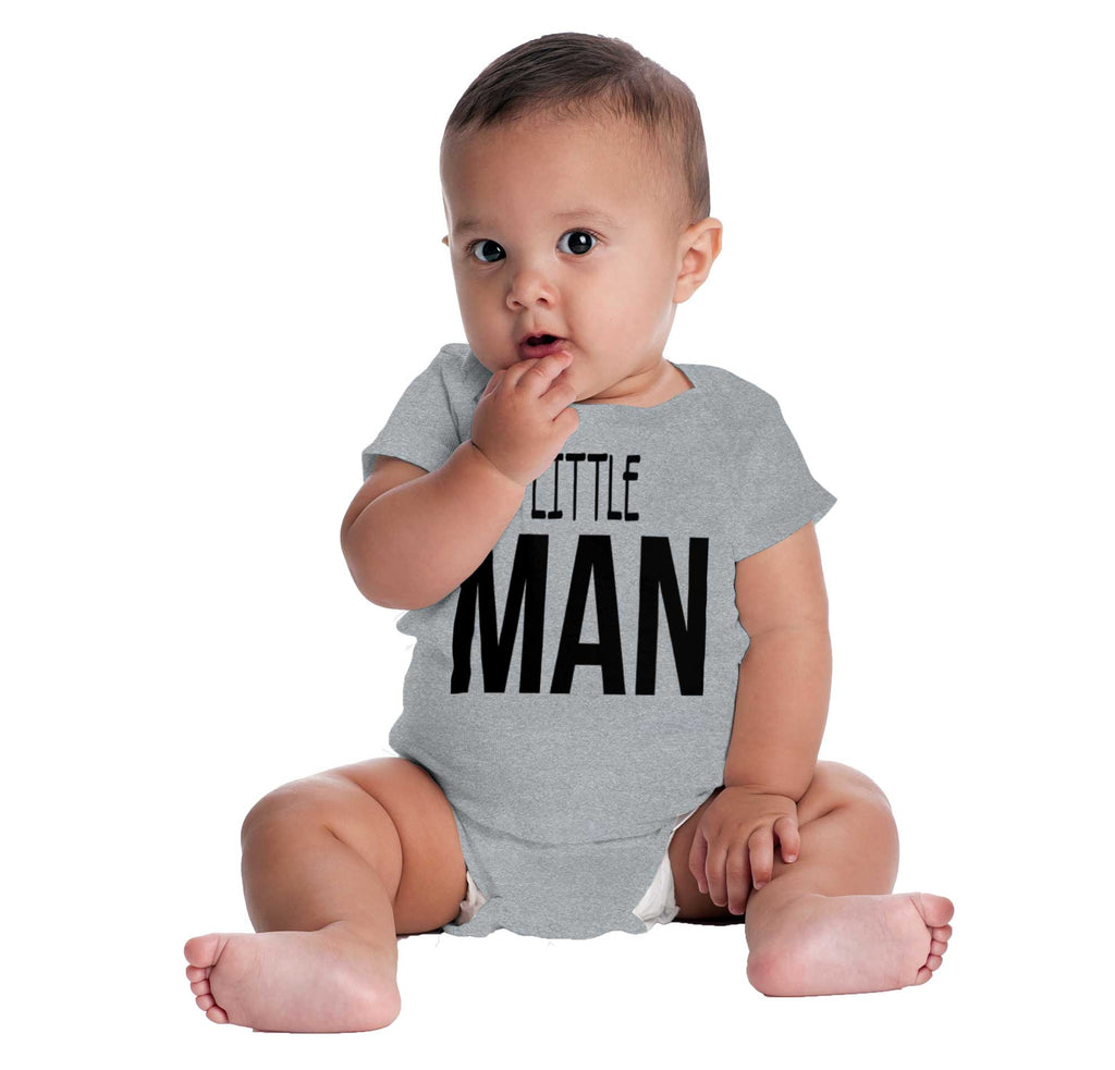 Little Man Romper Bodysuit-Direct To Garment Print-Brisco Baby