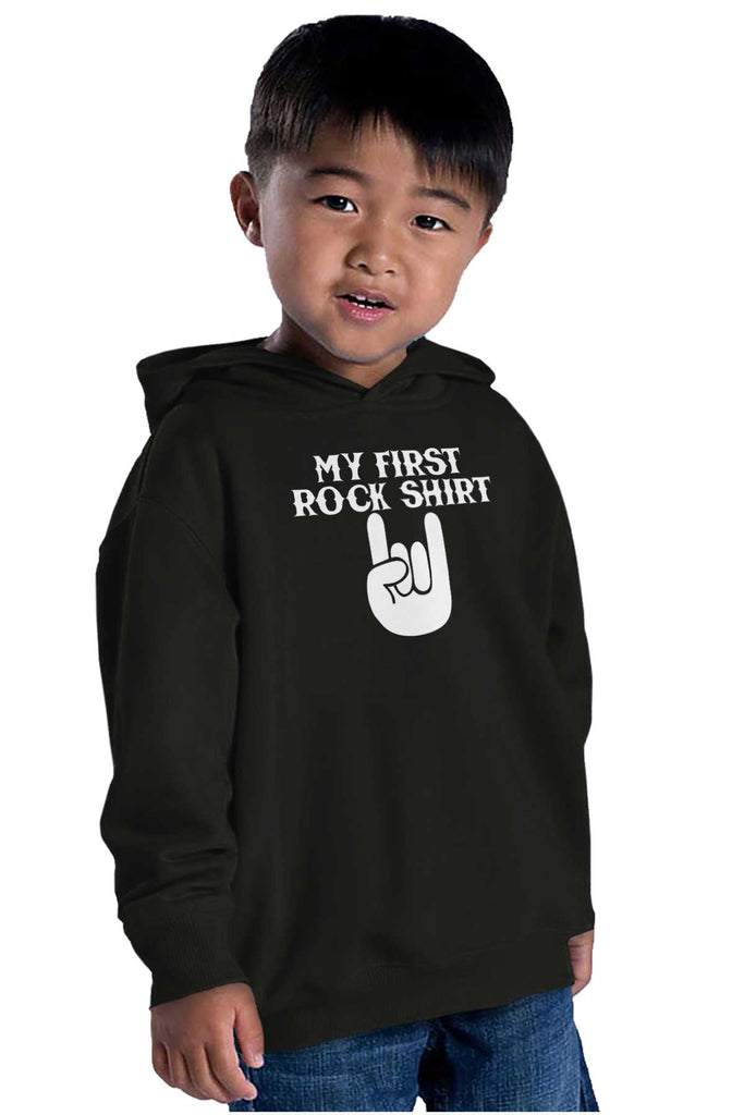 Rock Shirt Toddler Pullover Hoodie-Direct To Garment Print-Brisco Baby