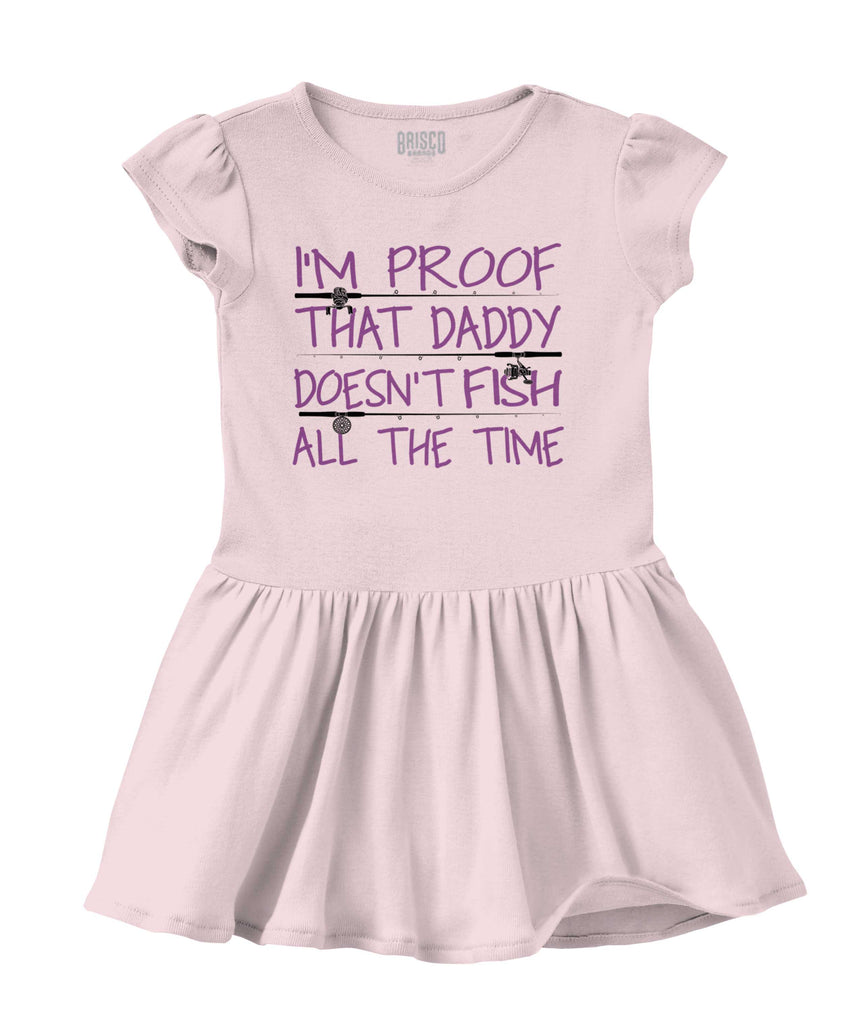 Fish All The Time Solid Baby Infant Dress-Direct To Garment Print-Brisco Baby