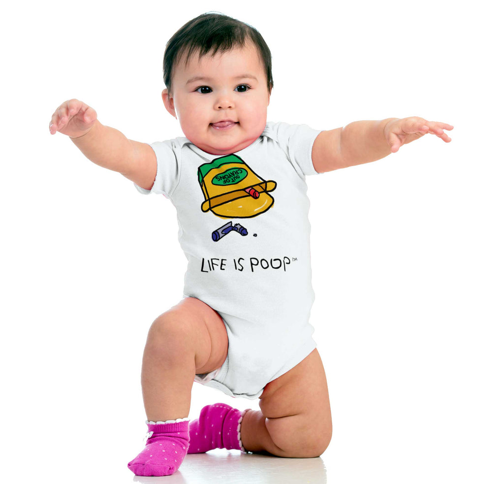 Out of Crayons Romper Bodysuit-Direct To Garment Print-Brisco Baby
