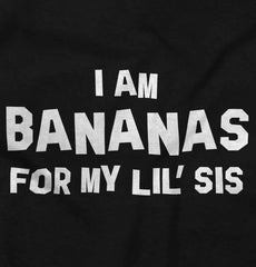 Bananas For Lil Sis Romper Bodysuit-Direct To Garment Print-Brisco Baby