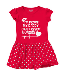 Can't Resist Nurses Baby Polka Dot Skirt Dress-Direct To Garment Print-Brisco Baby