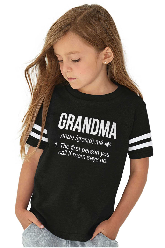 Grandma Toddler Football Jersey Tee-Direct To Garment Print-Brisco Baby
