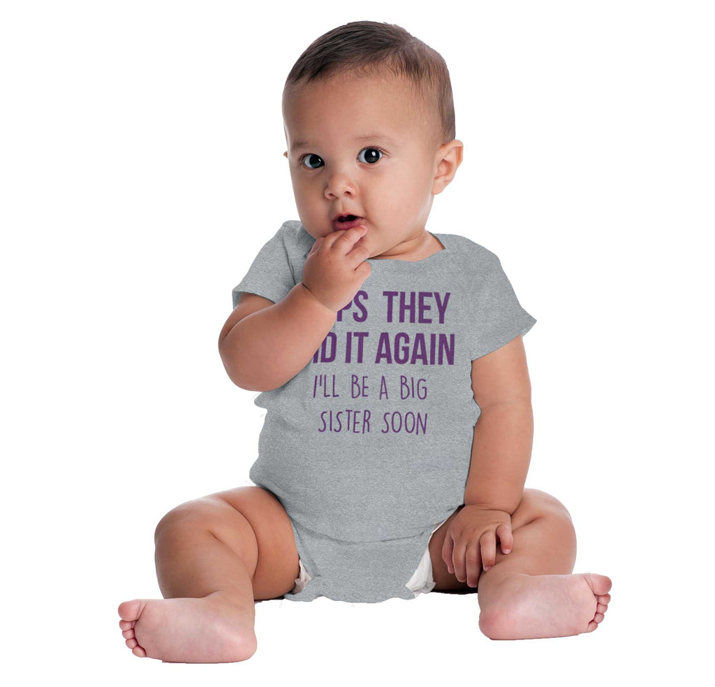 Oops They Did It Again Big Sister Romper Bodysuit-Direct To Garment Print-Brisco Baby