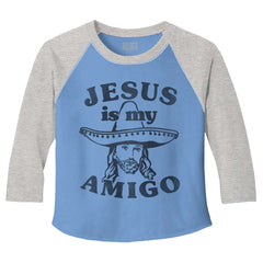 Amigo Jesus Toddler Baseball-Direct To Garment Print-Brisco Baby